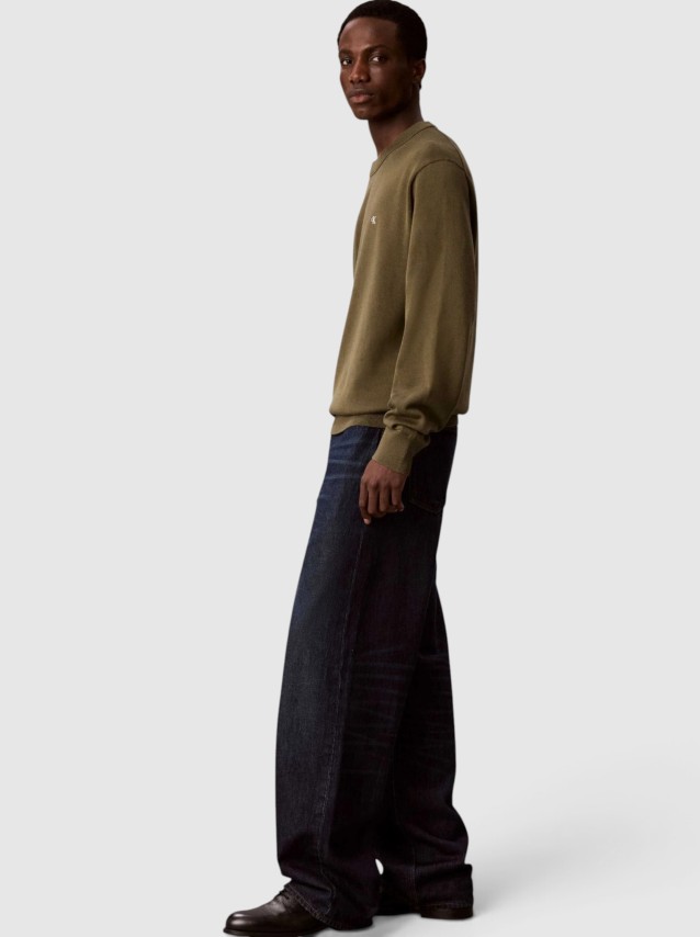 Camisola Calvin Klein  Homem Ls Eu Clsc Cttn Crwnk Swtr 12Gg