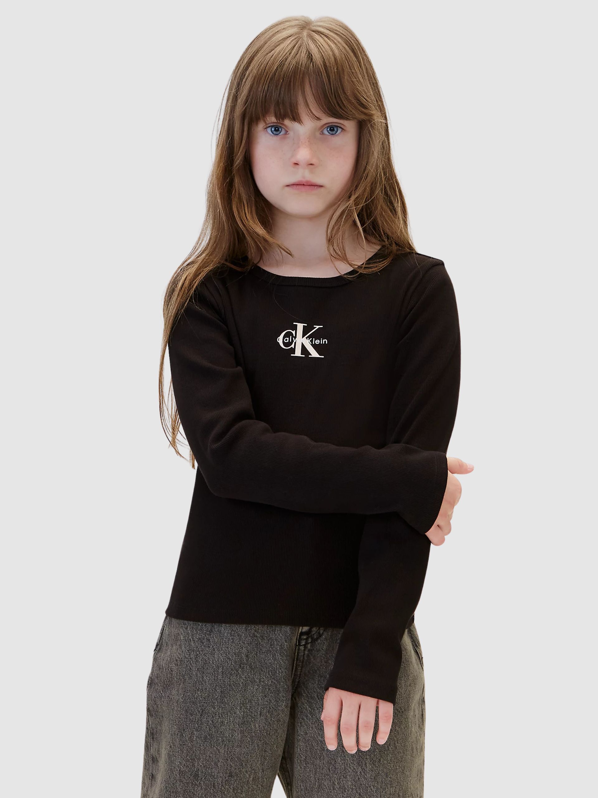 Camisola Calvin Klein Menina Monologo Rib Ls T-Shirt
