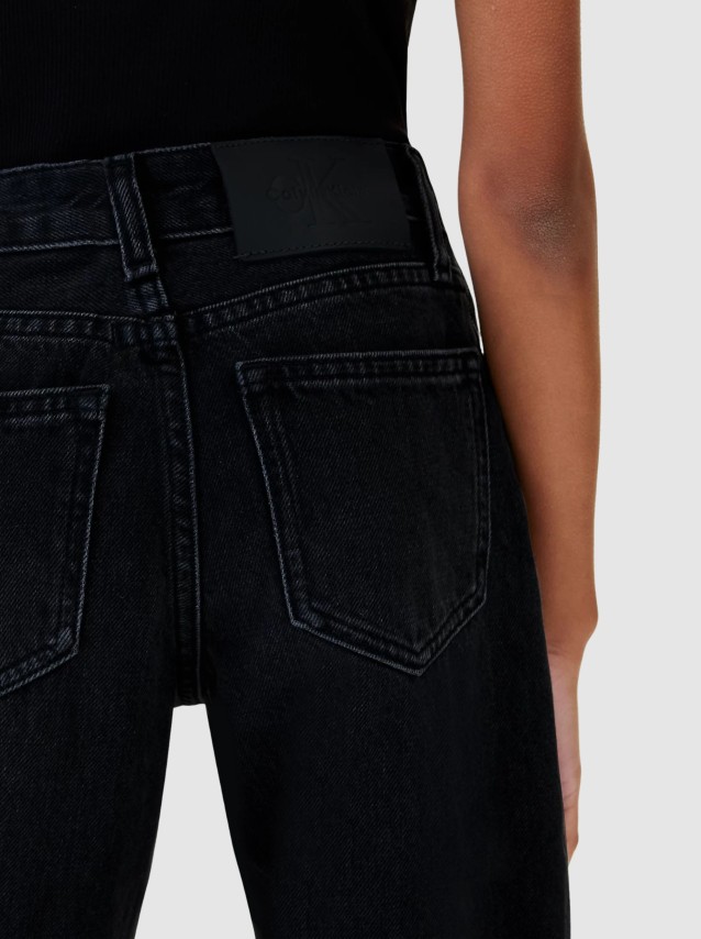 Jeans Calvin Klein  Menina Hr Wide Leg Denim Black