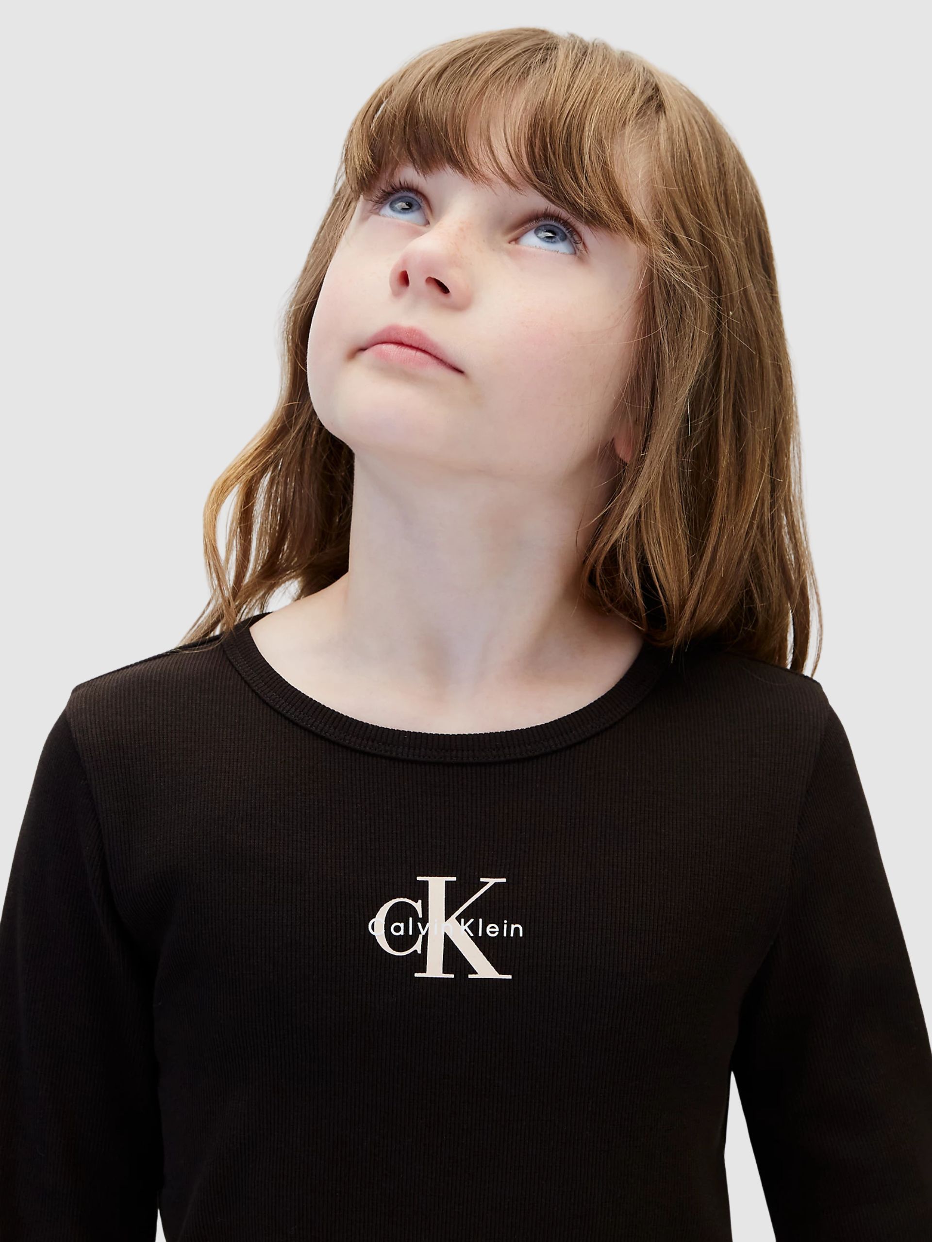 Camisola Calvin Klein Menina Monologo Rib Ls T-Shirt