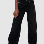 Jeans Calvin Klein  Menina Hr Wide Leg Denim Black