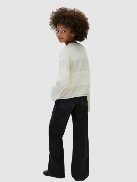 Jeans Calvin Klein  Menina Hr Wide Leg Denim Black