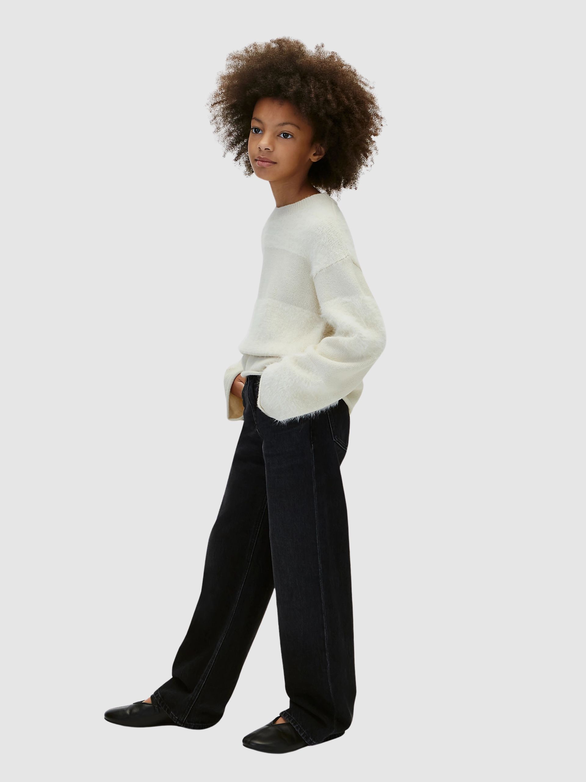 Jeans Calvin Klein Menina Hr Wide Leg Denim Black