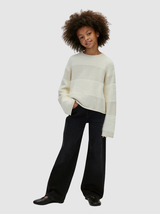 Jeans Calvin Klein  Menina Hr Wide Leg Denim Black