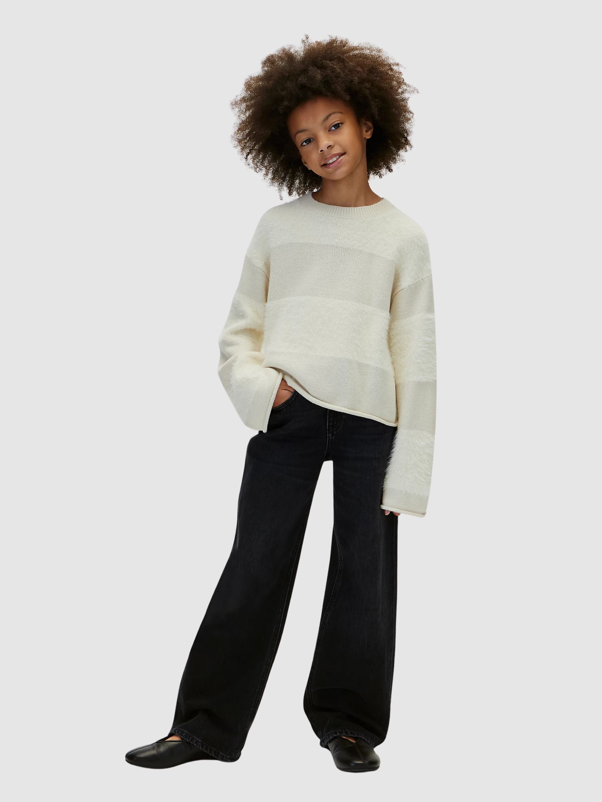 Jeans Calvin Klein Menina Hr Wide Leg Denim Black