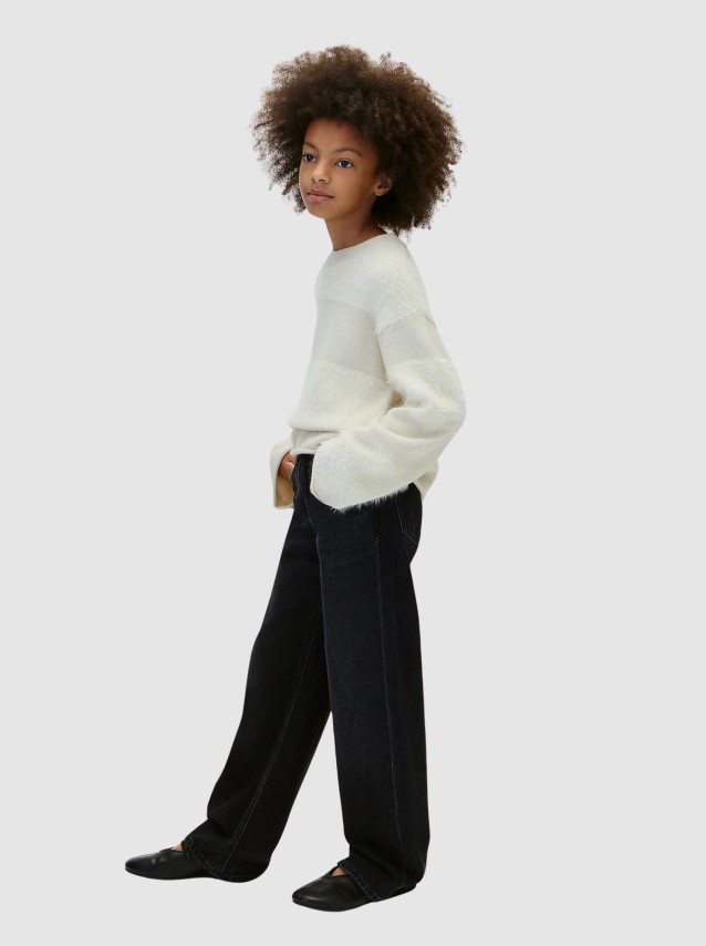 Jeans Calvin Klein  Menina Hr Wide Leg Denim Black