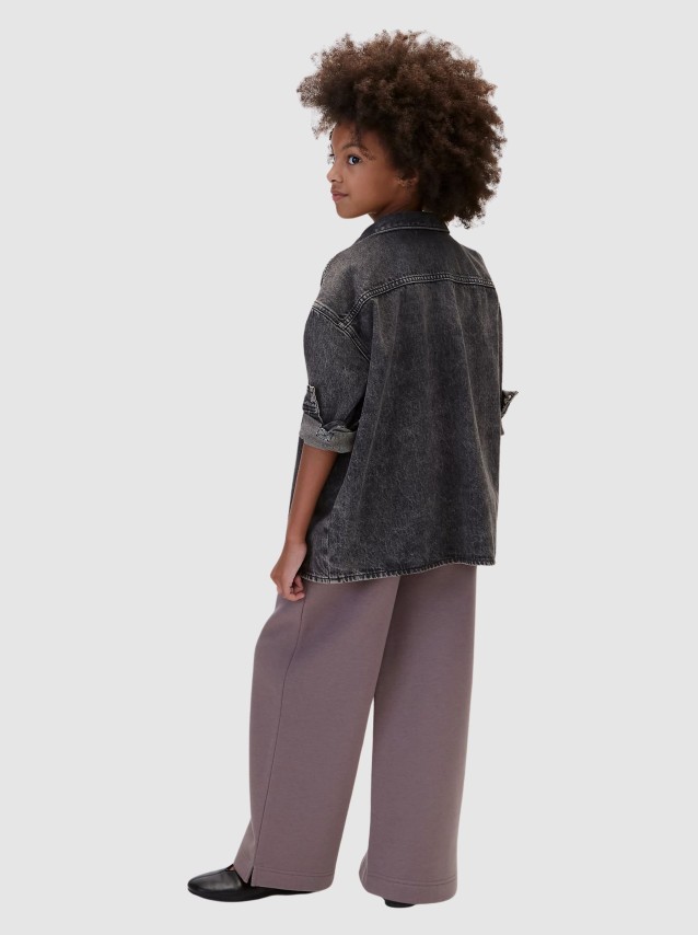Calças Calvin Klein Menina Basic Ck Wide Leg Sweatpant