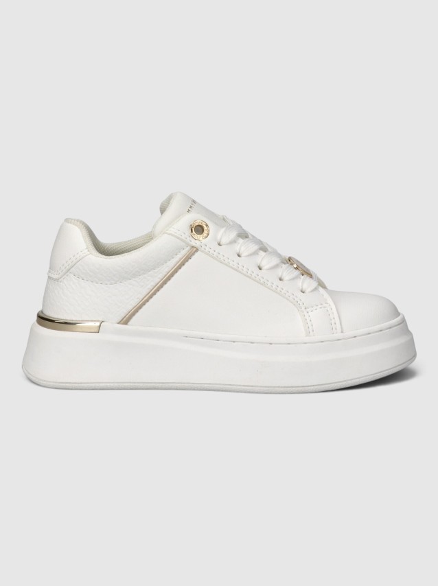 Sapatilha Tommy Hilfiger Menina Low Cut Lace-Up Sneaker White