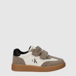 Sapatilha Calvin Klein Menino Low Cut Velcro Sneaker Taupe/off Wh