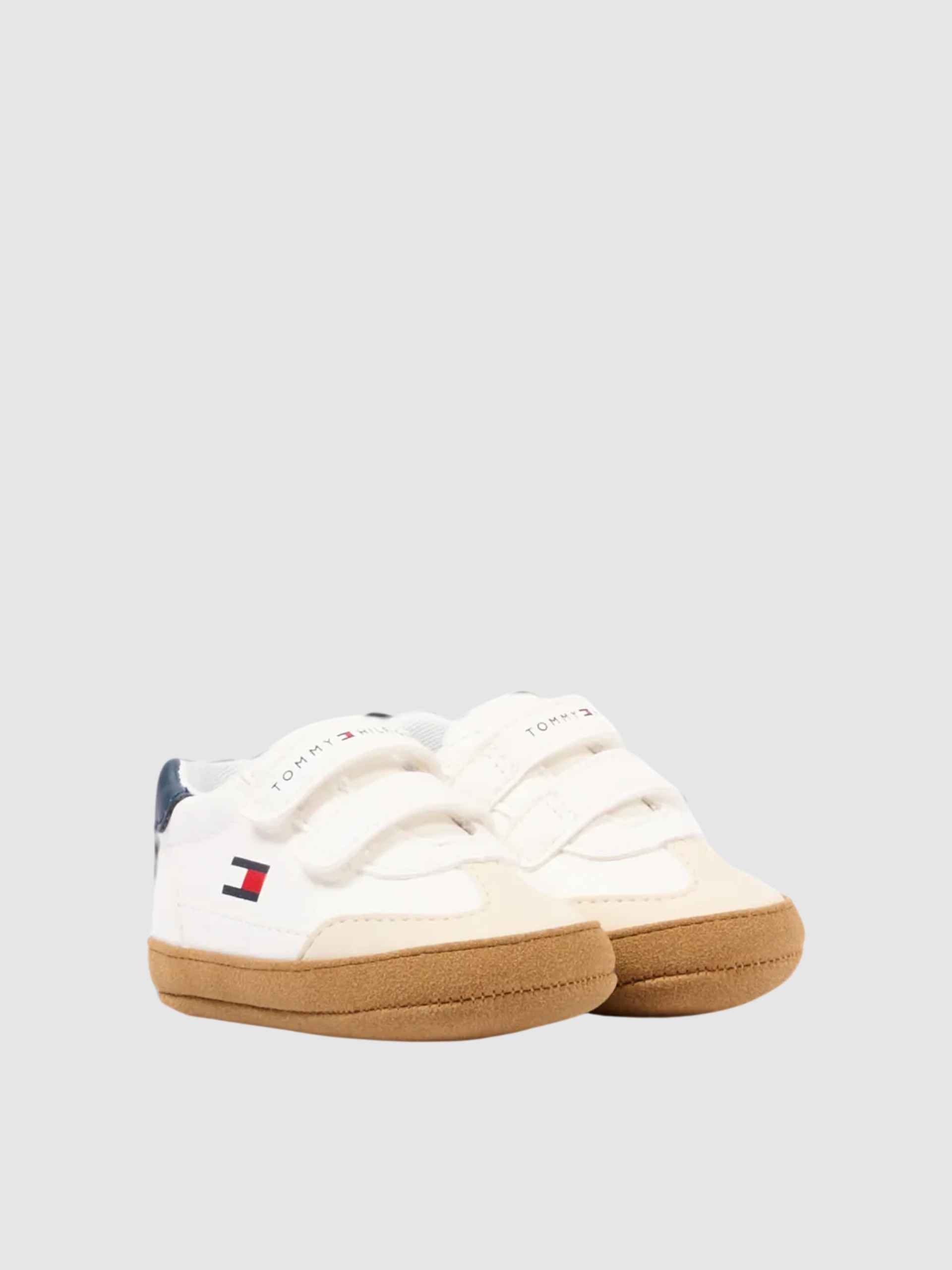 Sapatilha Tommy Hilfiger Menino Low Cut Velcro Sneaker Beige/off Wh