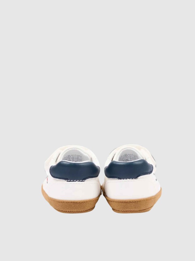 Sapatilha Tommy Hilfiger Menino Low Cut Velcro Sneaker Beige/off Wh