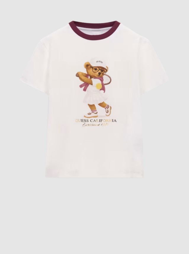 T-Shirt Guess Mulher Tennis Lady Bear Ss T-Shirt