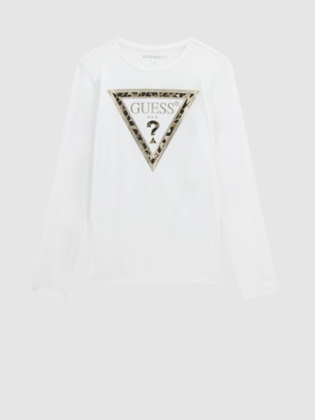 Camisola Guess Menina Ls T-Shirt_Logo Camisola Guess Menina Ls T-Shirt_Logo