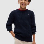 Camisola Tommy Hilfiger Menino Cotton Cable Sweater
