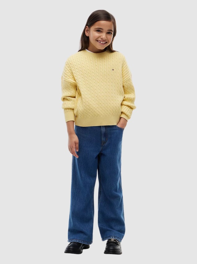Jeans Tommy Hilfiger Menina Mabel Wide Leg Jeans