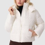Kispo Guess Mulher New Daisy Crop Logo Puffer