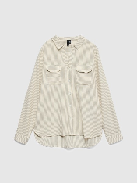 Camisa Vero Moda Mulher Vmbumpy Ls Glitter Shirt Wvn Noos