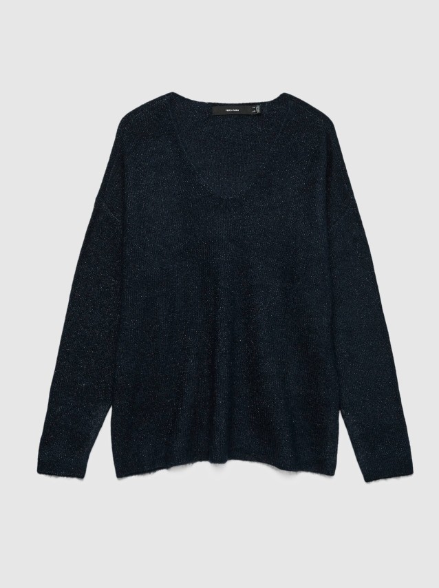 Camisola Vero Moda Mulher Vmcrewlefileglitter Ls V-Nk Pul Noos Lx