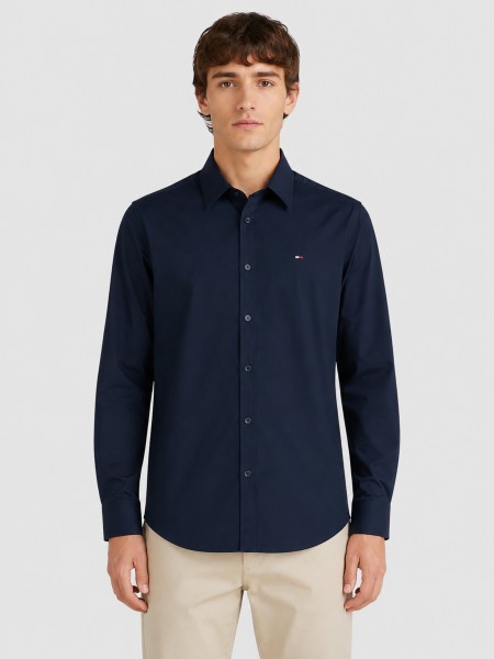 Camisa Tommy Jeans Homem Tjm Reg Poplin Shirt Camisa Tommy Jeans Homem Tjm Reg Poplin Shirt