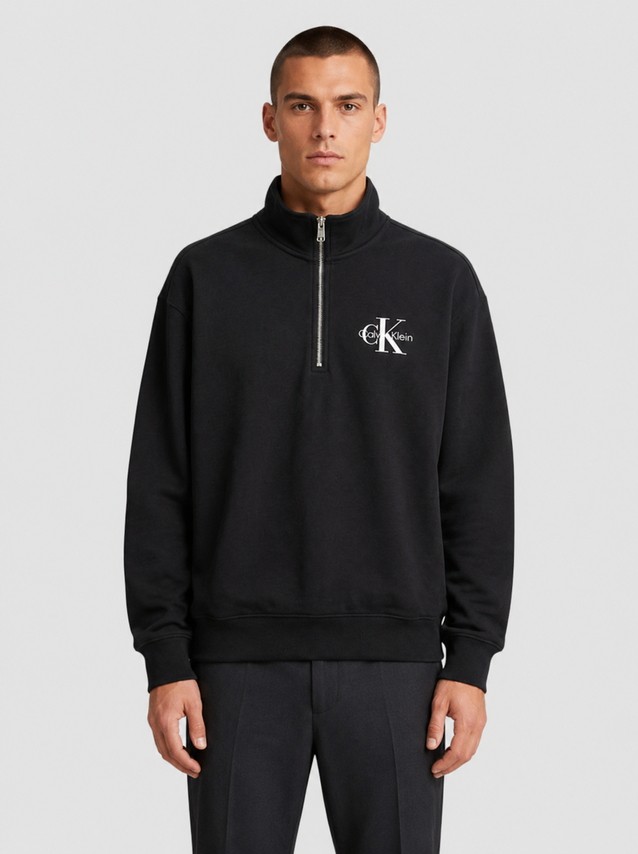 Camisola Calvin Klein Homem Cl Ls 350Terry McRo Mnlg Qtr Zip