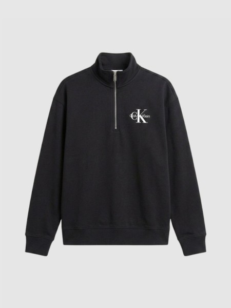 Camisola Calvin Klein  Homem Cl Ls 350Terry McRo Mnlg Qtr Zip