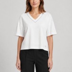 T-Shirt Guess Mulher Ss Vn Hotfix Traingle Top