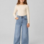 Jeans Name It Menina Nmfrose Wide Jeans 8809-Md Tb