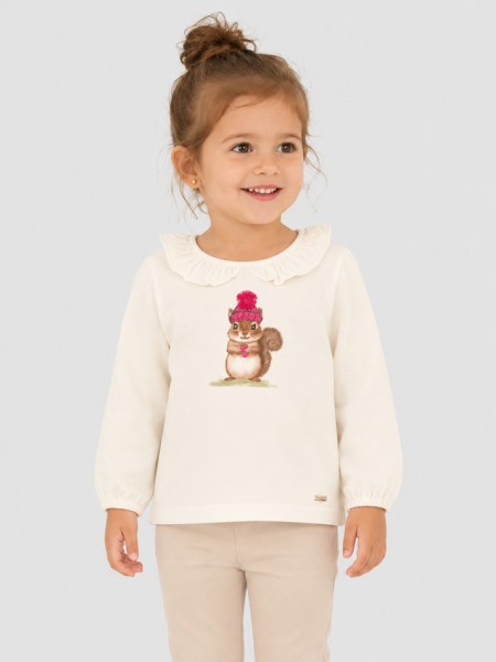 Camisola Mayoral Menina Camiseta M/comp Clássica Camisola Mayoral Menina Camiseta M/comp Clássica