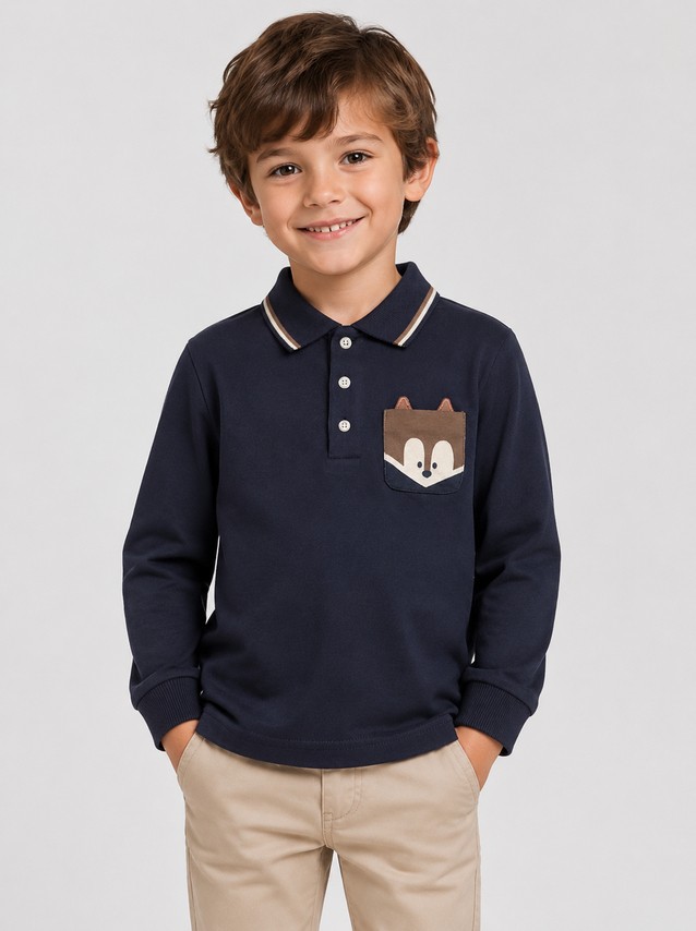 Polo Mayoral Menino Polo M/comp. Liso Detalhes
