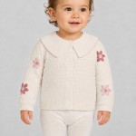 Casaco Mayoral Menina Casaco Tric� Flores Bordadas