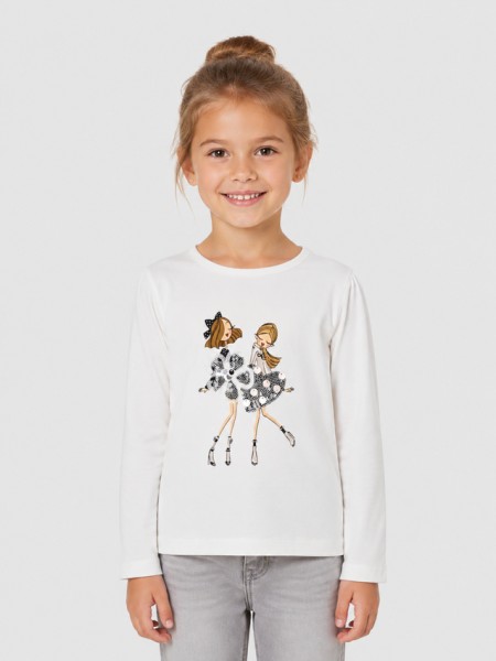 Camisola Mayoral Menina Camiseta M/comp. Clássica Camisola Mayoral Menina Camiseta M/comp. Clássica
