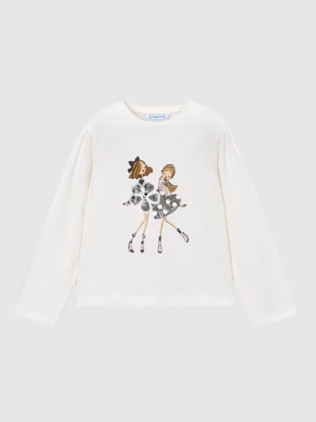 Camisola Mayoral Menina Camiseta M/comp. Clássica Camisola Mayoral Menina Camiseta M/comp. Clássica