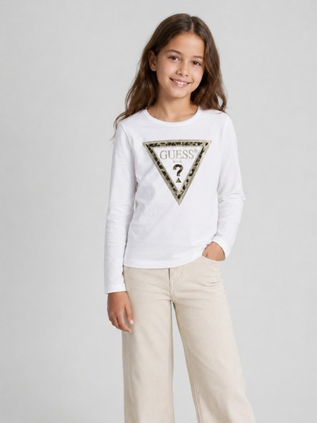 Camisola Guess Menina Ls T-Shirt_Logo Camisola Guess Menina Ls T-Shirt_Logo