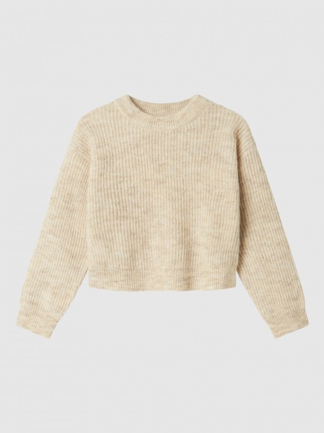Camisola Name It Menina Nkfholly Ls Boxy Short Knit Noos