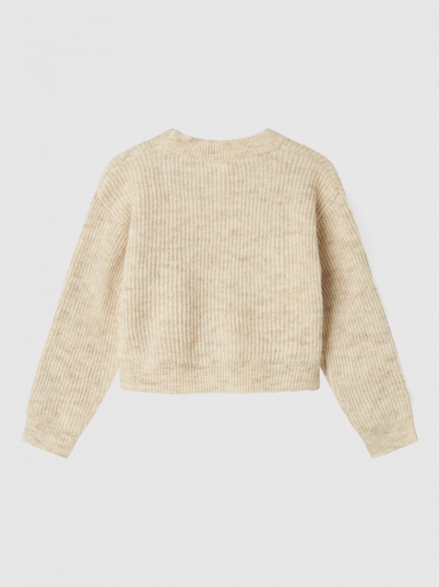 Camisola Name It Menina Nkfholly Ls Boxy Short Knit Noos