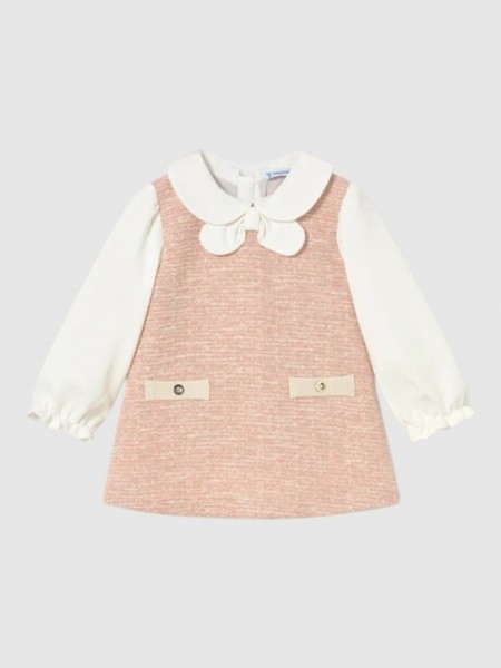 Vestido Mayoral Menina Vestido Comb. Ponto Tweed