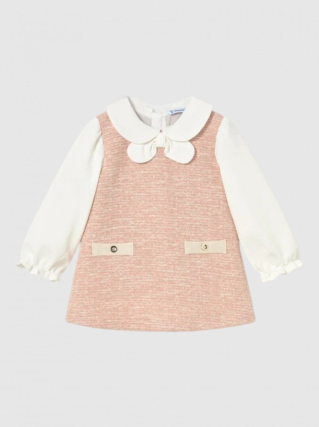 Vestido Mayoral Menina Vestido Comb. Ponto Tweed