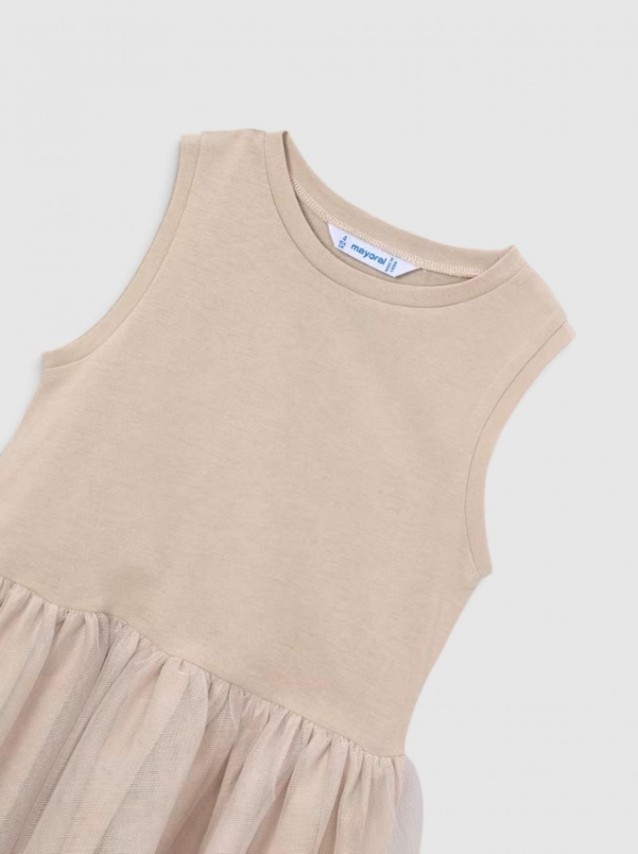 Vestido Mayoral Menina Vestido Tric� Comb. La�os