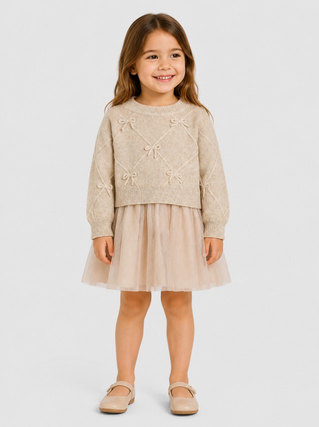 Vestido Mayoral Menina Vestido Tricô Comb. Laços