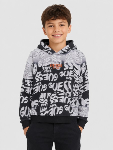 Sweatshirt Guess Menino Hooded Ls Active Top Sweatshirt Guess Menino Hooded Ls Active Top