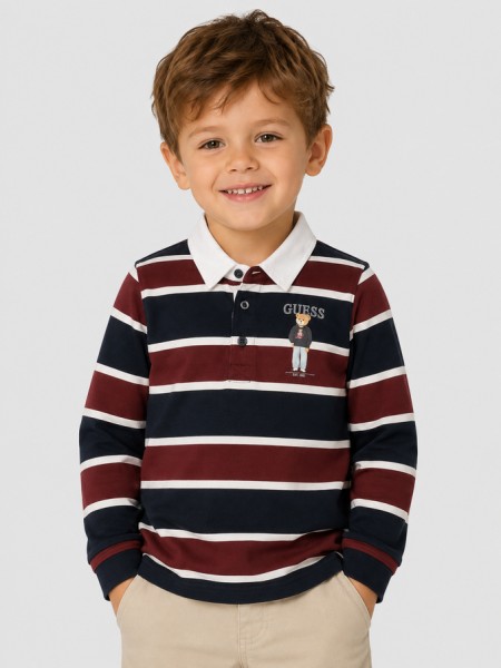 Polo Guess Menino Heavy Jersey Ls Polo