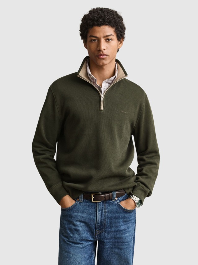 Sweatshirt Gant Homem Sacker Rib Half Zip