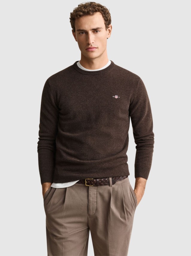 Camisola Gant Homem Superfine Lambswool C-Neck