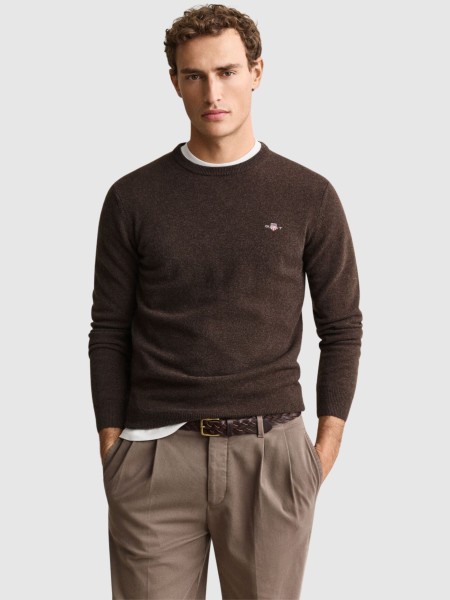 Camisola Gant Homem Superfine Lambswool C-Neck Camisola Gant Homem Superfine Lambswool C-Neck