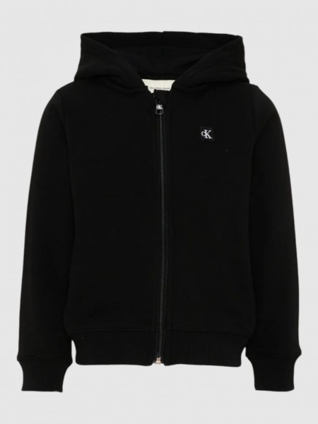 Casaco Calvin Klein Menino Mini Badge Zip-Through Casaco Calvin Klein Menino Mini Badge Zip-Through