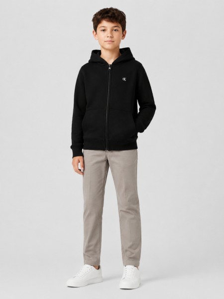 Casaco Calvin Klein Menino Mini Badge Zip-Through Casaco Calvin Klein Menino Mini Badge Zip-Through