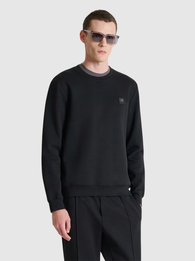 Sweatshirt Antony Morato Homem Sweatshirt Regular Fit Interlock Fabric With Plate On Heart