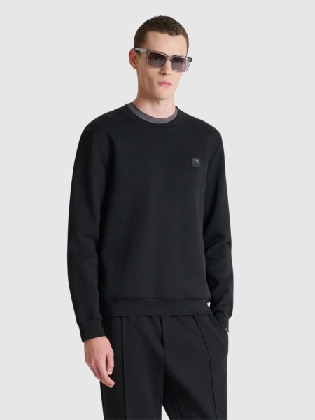 Sweatshirt Antony Morato Homem Sweatshirt Regular Fit Interlock Fabric With Plate On Heart Sweatshirt Antony Morato Homem Sweatshirt Regular Fit Interlock Fabric With Plate On Heart