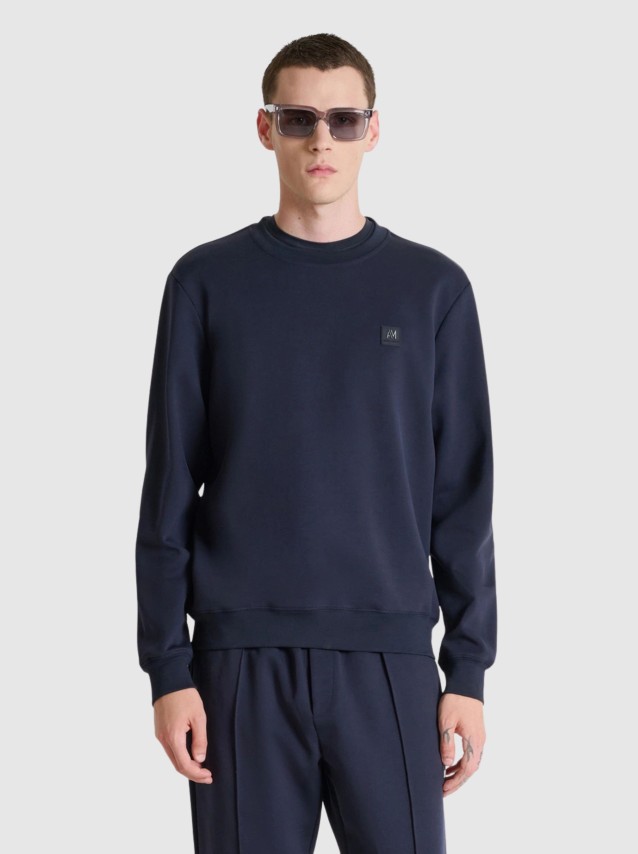 Sweatshirt Antony Morato Homem Sweatshirt Regular Fit Interlock Fabric With Plate On Heart