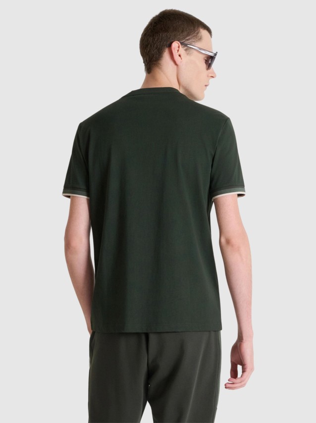 T-Shirt Antony Morato Homem Regular Fit In Soft Jersey Cotton Fabric With Rib On Cuffs And Foam L